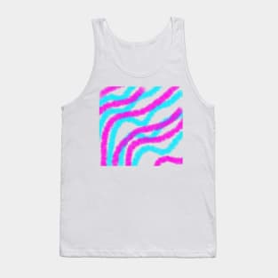 Pink blue watercolor abstract art design Tank Top